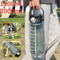 Large Capacity 1500ml/2000ml Sports Drinking Bottle for Men Women Water Bottle with Straw Outdoor Camping Fitness Drinkware. 