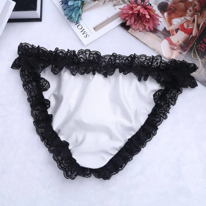 New%20Sissy%20Mens%20Solid%20Underwear%20Lace%20Brim%20Briefs%20Pouch%20Lingerie%20Bikini%20Bottom%20Soft%20Underpants%20Male%20Panties%20Gays%20Clothescosplay%20-%20Image%205