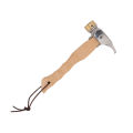 Camping Hammer, Multifunctional Hammer Easy Carrying Wood Handle Stainless Steel Fine Workmanship with Lanyard for Home Use. 