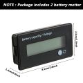 2 Pcs DC Battery Meter Lead-Acid and Lithium Ion Battery Indicator. 