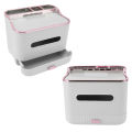 Tissue Box Organizer Multifunctional Tissue Box Holder PP Plastic for Living Room for Vanity. 