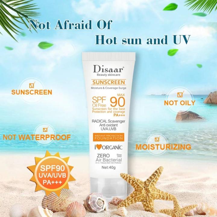 Disaar%20Oil%20Free%20Sunscreen%20SPF90%20PA+++%20Sunscreen%20Foundation%20Instant%20Protection%20UVA%20UVB%20PA+++%20Oil%20Free%20Sunblock%20Cover%20Protect%20Perfectly%20Moisturizing%20Coverage%20Surge%2040g%20-%20Image%203