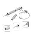 Mini Screwdriver Combination Tool Portable Metal Keychain Men Sliver Utility Pocket Multifunction Key Ring Fashion Key Chain.