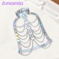 Chest Chain Sparkling Holographic Body Chain for Festivals Parties Trendy Women's Waist Chest Harness Jewelry Fashion Waist Chain.