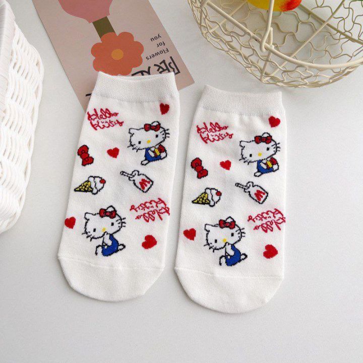 Japanese%20cartoon%20Hello%20Kitty%20mid-tube%20women's%20socks%20socks%20women's%20cute%20cartoon%20anime%20stockings%20spot%20-%20Image%204