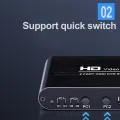HD 4K HDMI-Compatible  USB KVM Switch PC Sharing Keyboard Mouse Hotkey Printer Plug And Paly Out USB Box Video Display Splitter-Add 3x HDMI Cable. 