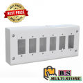6 Hole Piano Switch Box Plastic Nylon ( Electrical Switch Board of 6 Ghat )  White Color. 