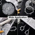 300pcs Mixed Sizes Crystal Rondelle Light AB Gems Loose Beads Clear Crystal Glass Crafts Shiny Jewelry DIY Necklace Kit.