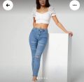 Ladies Skinny Rip Jeans. 