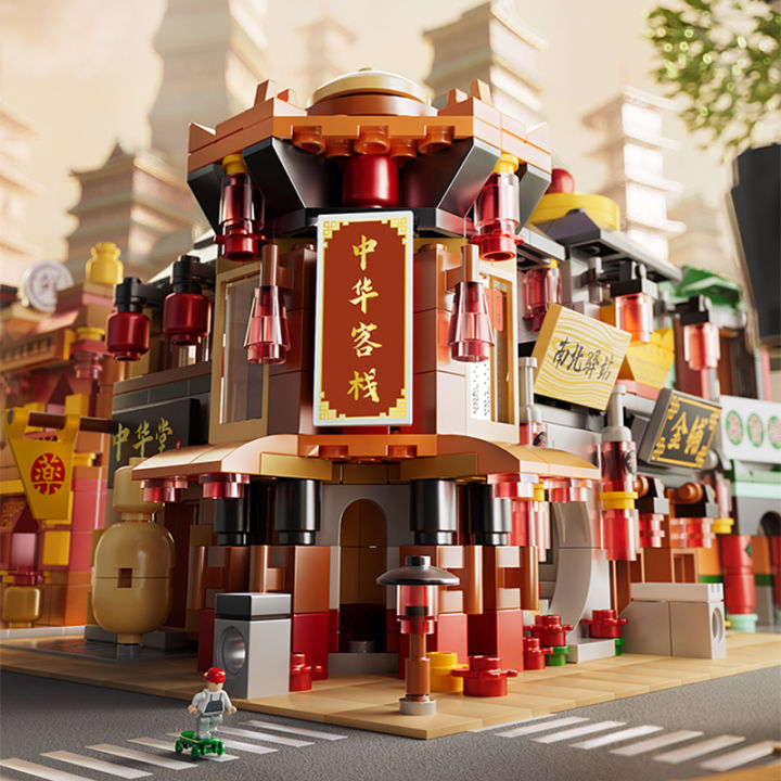 Compatible%20With%20Lego%20Street%20View%20Small%20Particle%20Assembled%20Block%20Puzzle%20City%20Building%20Model%20Children's%20Gift%20Toy%20-%20Image%202