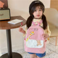 Children's Schoolbag Cute Cartoon Backpack Burden Reduction Spine Protection Comfortable Lightweight Boys and Girls Portable Elementary School Studebt Backpack. 