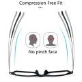 Xin titanium reading glasses men TR90 anti-blue light computer spectacles square-frame presbyopic glasses 100- 400.