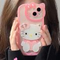 Sanrio Hello Kitty Transparent Case For iPhone 14 13 11 12 Pro Max X XS XR 7 8 Plus Cosmetic Mirror Cartoon Shockproof Cover Y2K Honoria.