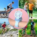 Cartton Cat Design Portable Wrist Strap Mini Watch Hand Held Fan USB Charging Small Rechargeable Fans With Colorful LED Lights. 