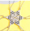 6-piece Best Friend Necklace Hexagon Letter Pendant Bff Choker Fashion Men And Women Friendship Necklace Jewelry Accessories. 