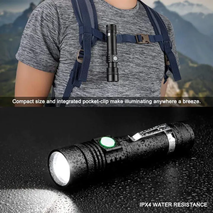 Brillante%20Torsia%20Bright%20Twisting%20LED%20Torch%20with%20USB%20Rechargeability,%20Super%20Bright%20600%20Lumens%20Zoomable%20Pocket%20Torch%20Flashlight%20-%20Image%202