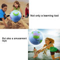 12/14/16 Inch Inflatable World Map Ball Beach Volleyball Game Globe Educational Planet Earth Geography Toys Ocean Kid Learning MuXiaRe.