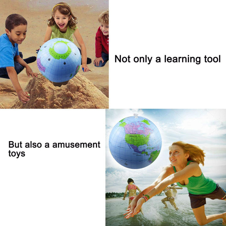 12/14/16%20Inch%20Inflatable%20World%20Map%20Ball%20Beach%20Volleyball%20Game%20Globe%20Educational%20Planet%20Earth%20Geography%20Toys%20Ocean%20Kid%20Learning%20SnowWhite%20-%20Image%203