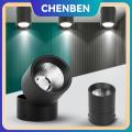 Foldable Surface Mounted LED Ceiling Light Downlight 7W 10W 15W Black Kitchen Lighting LED Down Light Round Led Panel Spot Lights Toilet Bathroom Bedroom Living Room Nordic Kitchen Light for Ceiling Lamp. 