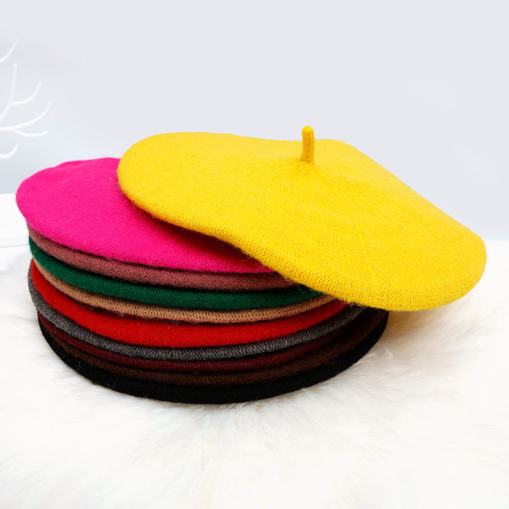 Women%20Soft%20Beret%20Thick%20Fabric%20Winter%20Plush%20Warm%20Hat%20Elegant%20Fashion%20Girl%20Lady%20Multi-colored%20Hat%201Pcs%20-%20Image%207