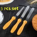 3 PCS Stainless Steel Butter Cake Cream Knife Spatula Baking Tool.