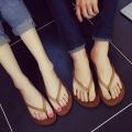 Flip Flops Women's Summer Wedge Fashion Outerwear High Heel Slippers Female Students Korean Style Platform Non-Slip Deodorant Beach Slippers. 