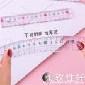Large Digital Ruler 15cm Multi-Functional Only for Pupils Ruler with Wave Line Hand Account Ruler Exam Drawing Ao. 
