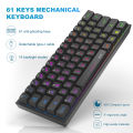 MageGee TS92 Wireless 60% Gaming Keyboard, Compact 61 Keys Rechargeable RGB Backlit Office Keyboard. 