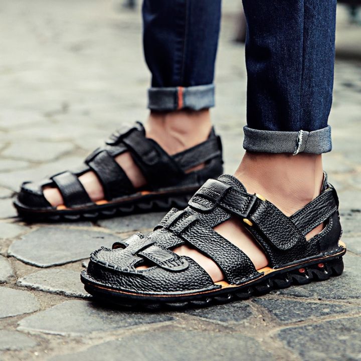 Comfortable%20Handmade%20Sandals%20Men%20Sandals%20%20Leather%20Soft%20Summer%20Men's%20Shoes%20Retro%20Sewing%20Casual%20Beach%20Shoes%20Big%20Size%2038-46%20-%20Image%207