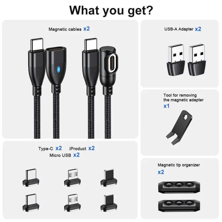 Computer%20Samsung%20ok%20Notebook%20Micro%20Type%20C%20Fast%20Charging%20SB%20C%20Cable%20Type%20C%20to%20U0W%20Magnetic%20AUFU%202PCS%2010%20PD%205A90%20Degree%20Magnet%20Cable%20for%20Macbo%20-%20Image%206