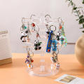 Metallic Counter Top Spinner Display Stand Convenient Multi-tiered Transparent Jewelry Rotating Ring Display Holder Compact. 