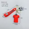 Football Player's Jersey Keychain Soccer Clothing Pendant Keyring Fashion Design Women Handbags Car Key Chain Gifts wholesale. 