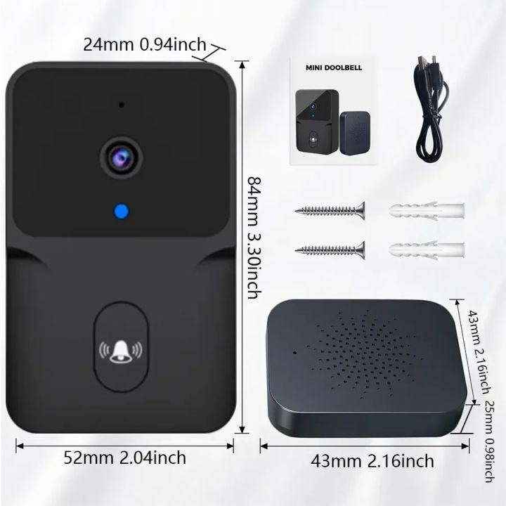 Tuya Smart Video Doorbell WiFi Wireless HD Camerabattery powered camera Security Door Bell Wi-Fi Intercom for Home Apartment