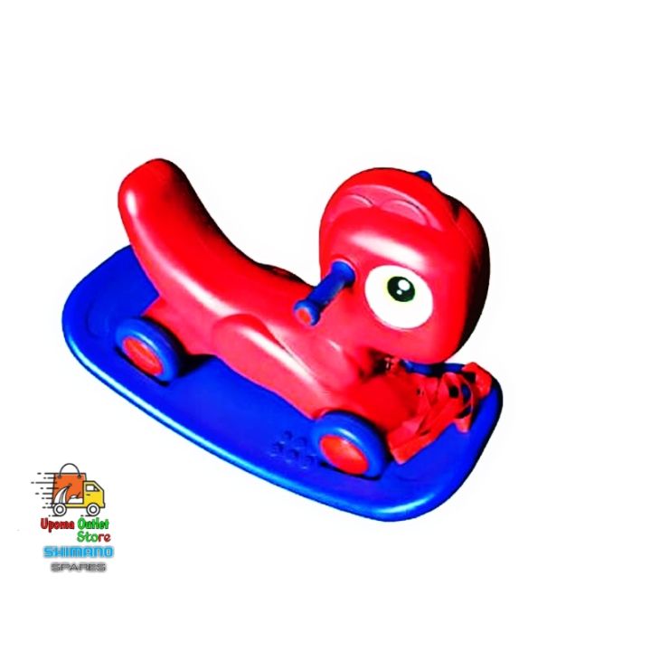 RFL Jim & Jolly Dragon Rocker (2 in 1) {Red-Blue & Red-Green} Rocker and Pull Car Kids Tricycle