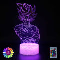 Anime 3D Lamp Night Light Boys Girls Manga Gift Touch Remote Control 16 Colors Changing Led Table Lamp Room Bedroom Desk Decor. 