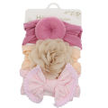 3Pcs/set Nylon Elastic Baby Headbands Soft Solid Color Kids Headwear Children Infant Girls Hair Bow Baby Hair Accessories. 