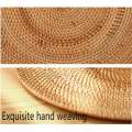 3X Rattan Woven Placemats Oval Round Table Mats Non Slip Heat Resistant Place Mat Natural Multipurpose Placemat 30X40cm. 