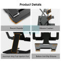 Doomhot Tablet Stand Stable Tablet Holder Universal Folding Desktop Tablet Computer Holder Portable Foldable Adjustable Angle Carbon Steel Tablet Phone Stand Tablets Computers Under 15 Inches.