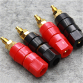20Pcs/Lot Gold Plated Banana Binding Post Large Current Amplifier 4mm Banana Plug Jack Socket Speaker Terminal 10 Pairs.