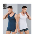 Mosini【100%Pure Cotton】Men's Cotton Vest Summer Youth Sports Slim-Fitting Underwear Sweat Shirt Sleeveless. 