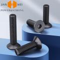 50/20/10/5pcs M1.6 M2 M2.5 M3 M4 M5 M6 M8 Black Grade 10.9 Hexagon Hex Socket Head Flat Countersunk Allen Bolt Screw. 