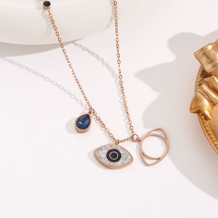 Best%20Selling%20Fashion%20Jewelry%20Non%20Tarnish%20Zirconia%20Devil%20Eyes%20Pendant%20Necklace%20Stainless%20Steel%20Rose%20Gold%20Plated%20Blue%20Eye%20Necklace%20-%20Image%202