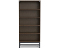 Mid-Century Modern Open Shelf Bookcase – Metal Frame Display Bookshelf for Home & Office. 