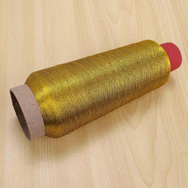 3X Computer Cross-Stitch Embroidery Threads 3000M Sewing Thread Line Textile Metallic Yarn Woven Embroidery Line Golden