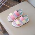 【Bestseller】 36 size 26-love pink girls kids soft patchwork can girls sandals 2024 summer kids beach shoes women's sports open-toe sandals.