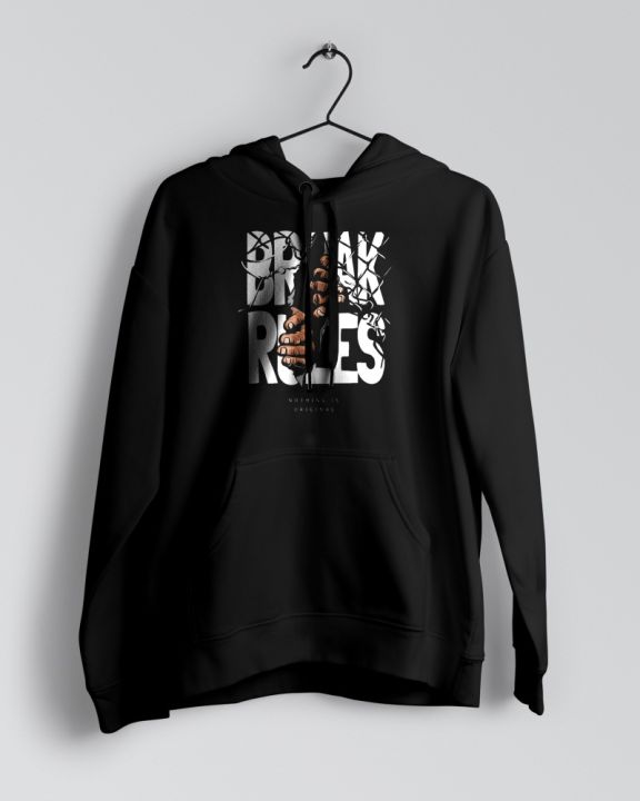 Split Hoodie Designer Brand Hoodie Break Rules Black Premium