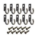 10PCS Small Antique Hooks Wall Hanger Curved Buckle Horn Lock Clasp Hook for Wooden Jewelry Box Hardware Home Coats Hat Clothes.