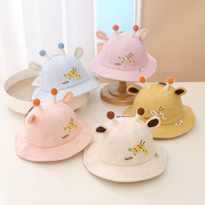 Giraffe Ears Baby Bucket Hat For 2022 New Summer Outdoor Boys Girls Soft Sun Hats Lovely Cartoon Toddler Children Fisherman Cap