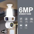 V380 PRO REAL 3 LENS BULB CAMERA FULL NIGHT COLOR 6MP( 2MP+2MP+2MP) WIFI  Three Lens 3 Screens Ip Cctv Color Night Vision Ptz Two Way Audio Security Light Bulb Camera. 