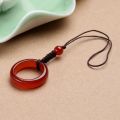 Fastened ring New Chinese Style National Fashion Natural Agate Drop-Resistant Mobile Phone Charm Six Words Mantra Mobile Phone Lanyard.